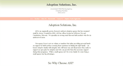 Desktop Screenshot of adoptionsolutionsinc.com
