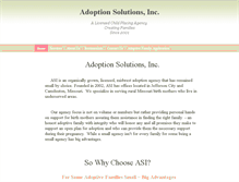 Tablet Screenshot of adoptionsolutionsinc.com